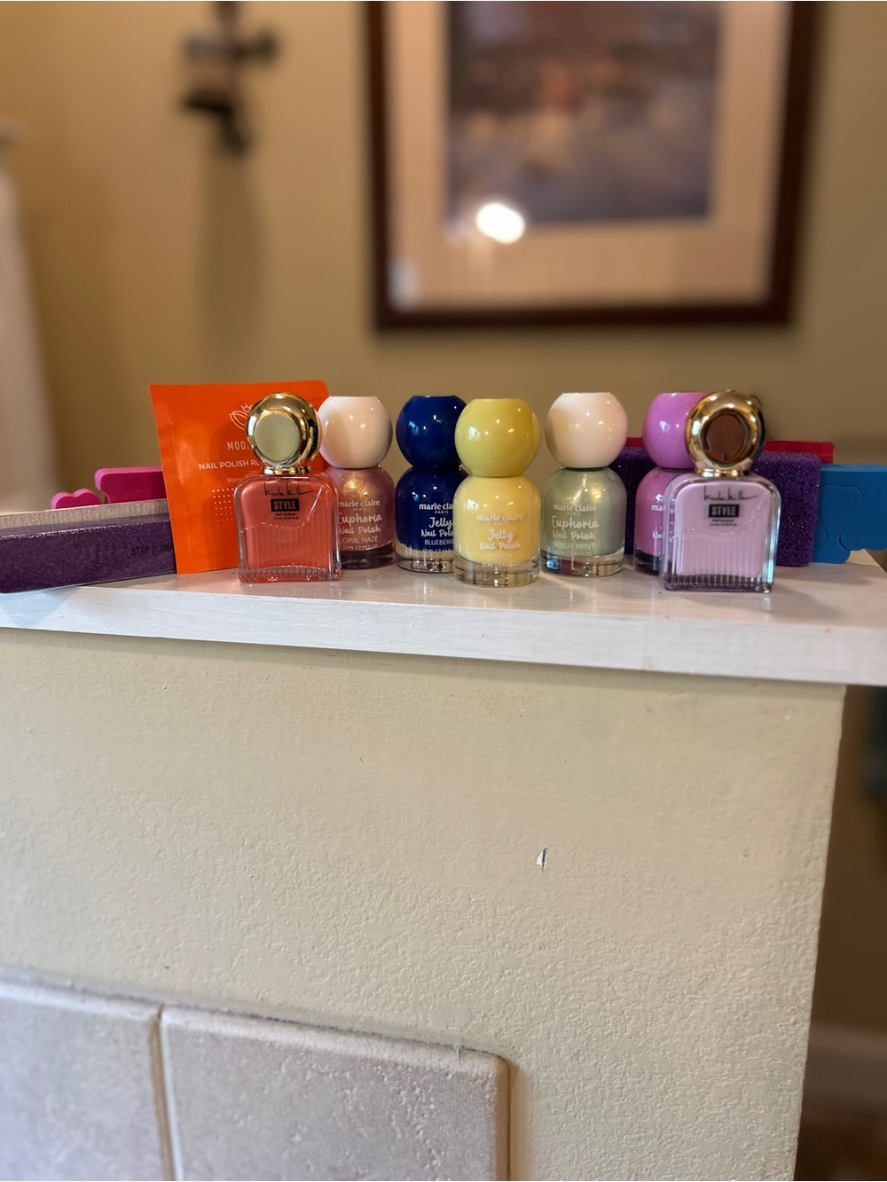 Pastel Nail Polish Set - Pink, Yellow, Blue, Purple, Coral